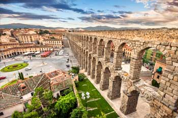 Roman aqueduct, Segovia, Spain
